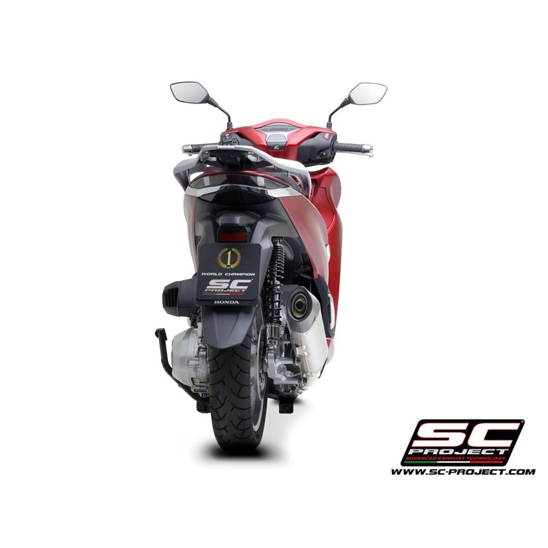 SC-Project Exhaust X-Plorer II GT | Silver | Honda SH350I