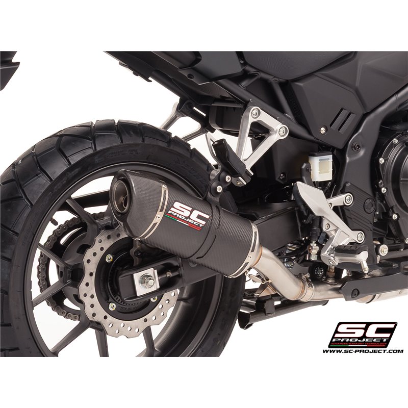 SC-Project Exhaust Oval | Carbon | Honda NX500