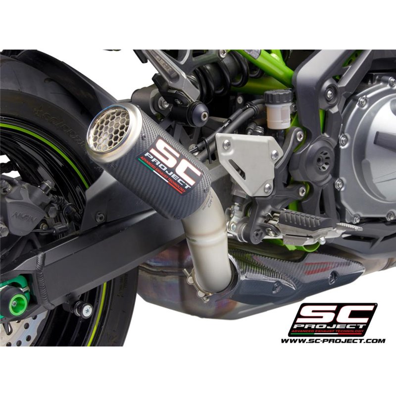 SC-Project Exhaust CR-T Mesh + heat shield | Carbon | Kawasaki Z900 A2