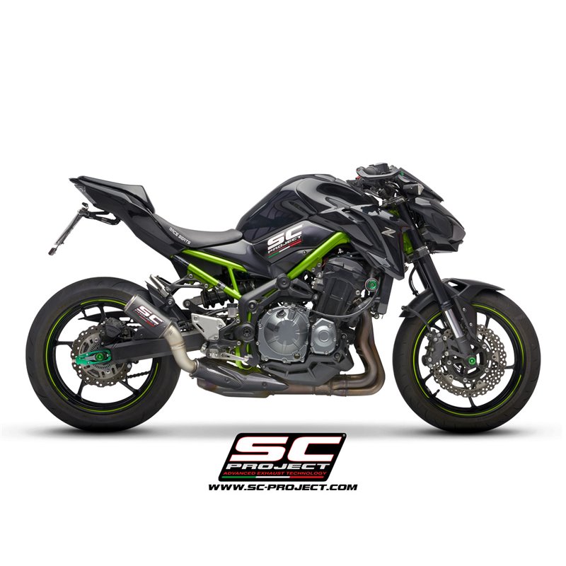 SC-Project Uitlaat CR-T Mesh + hitteschild | Zilver | Kawasaki Z900 A2