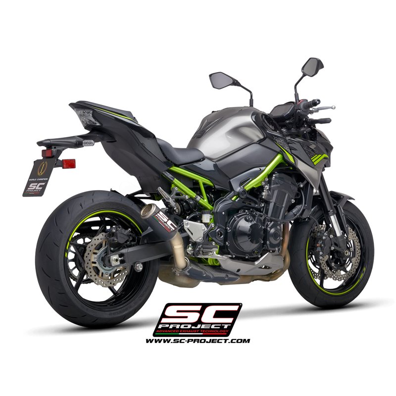 SC-Project Exhaust CR-T Mesh + heat shield | Carbon | Kawasaki Z900 A2