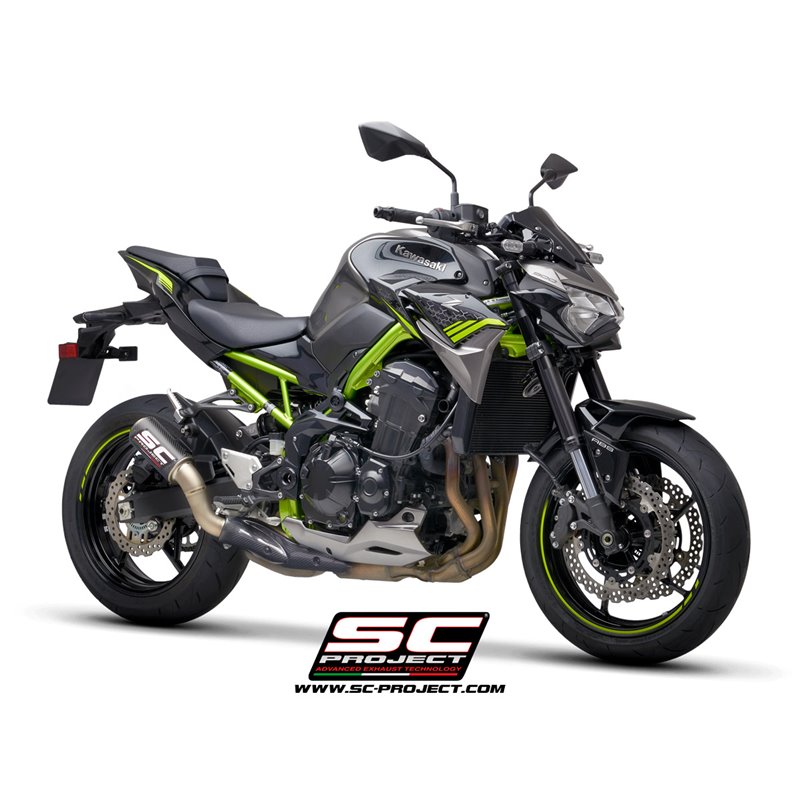 SC-Project Exhaust CR-T Mesh + heat shield | Carbon | Kawasaki Z900 A2