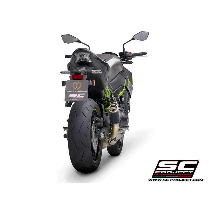 SC-Project Exhaust CR-T Mesh + heat shield | Carbon | Kawasaki Z900 A2