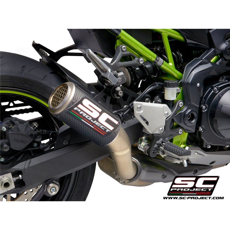 SC-Project Exhaust CR-T Mesh + heat shield | Carbon | Kawasaki Z900 A2