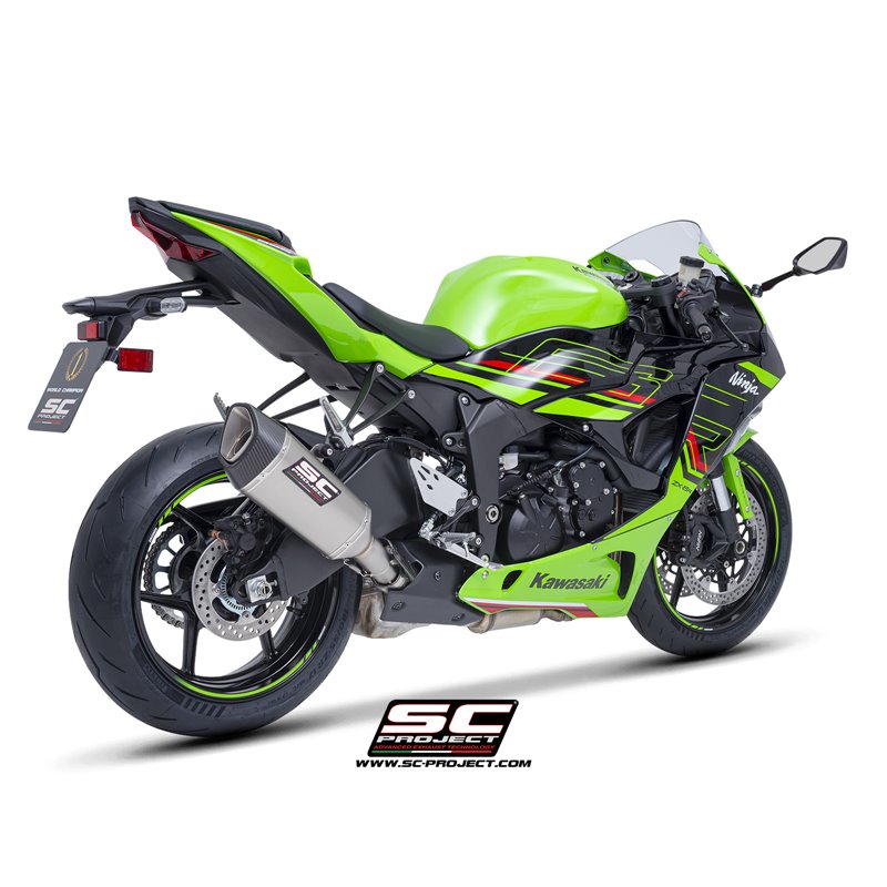 SC-Project Uitlaat SC1-R | Zilver | Kawasaki ZX-6R Ninja