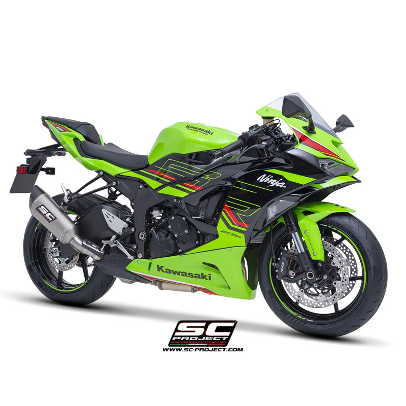 SC-Project Uitlaat SC1-R | Zilver | Kawasaki ZX-6R Ninja