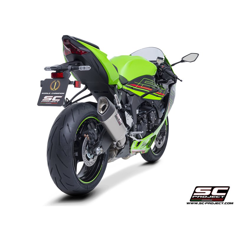 SC-Project Uitlaat SC1-R | Zilver | Kawasaki ZX-6R Ninja