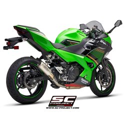 SC-Project Uitlaat CR-T | Zilver | Kawasaki 400 Ninja