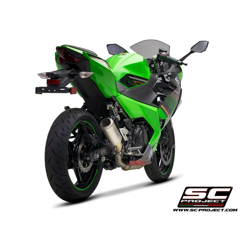 SC-Project Uitlaat CR-T | Zilver | Kawasaki 400 Ninja