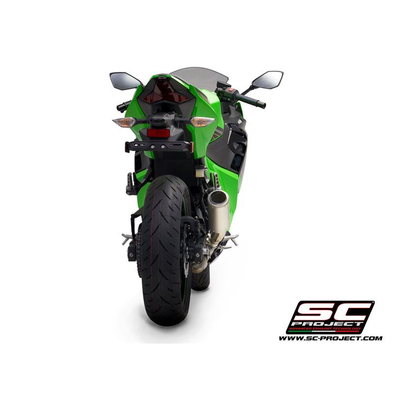 SC-Project Uitlaat CR-T | Zilver | Kawasaki 400 Ninja