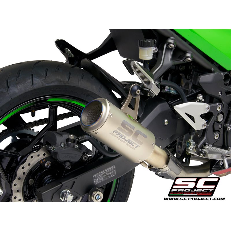SC-Project Uitlaat CR-T | Zilver | Kawasaki 400 Ninja