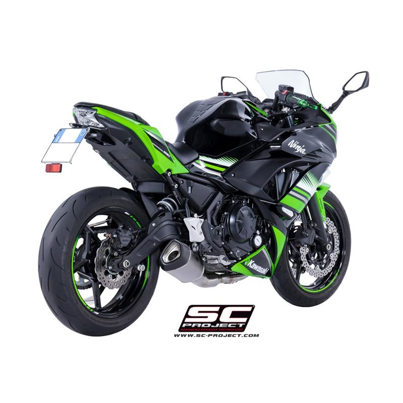 SC-Project Exhaust System 2-1 SC1-R GT | Silver | Kawasaki 650 Ninja