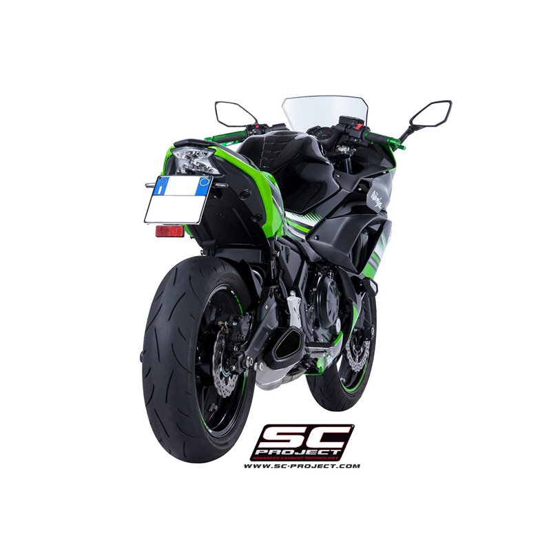 SC-Project Exhaust System 2-1 SC1-R GT | Silver | Kawasaki 650 Ninja