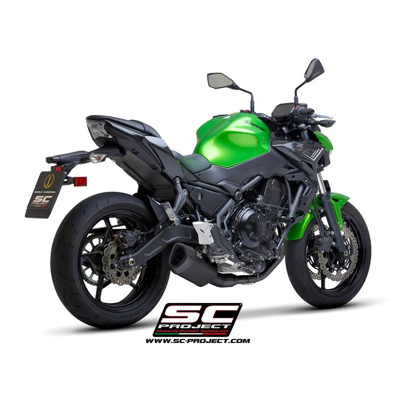 SC-Project Exhaust System 2-1 SC1-R GT | Black | Kawasaki Z650