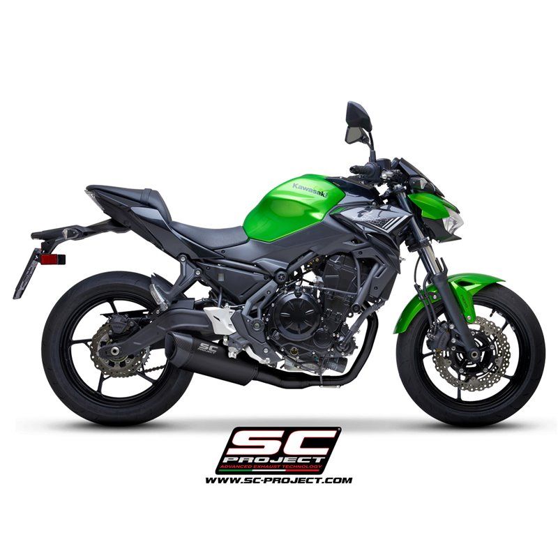SC-Project Exhaust System 2-1 SC1-R GT | Black | Kawasaki Z650