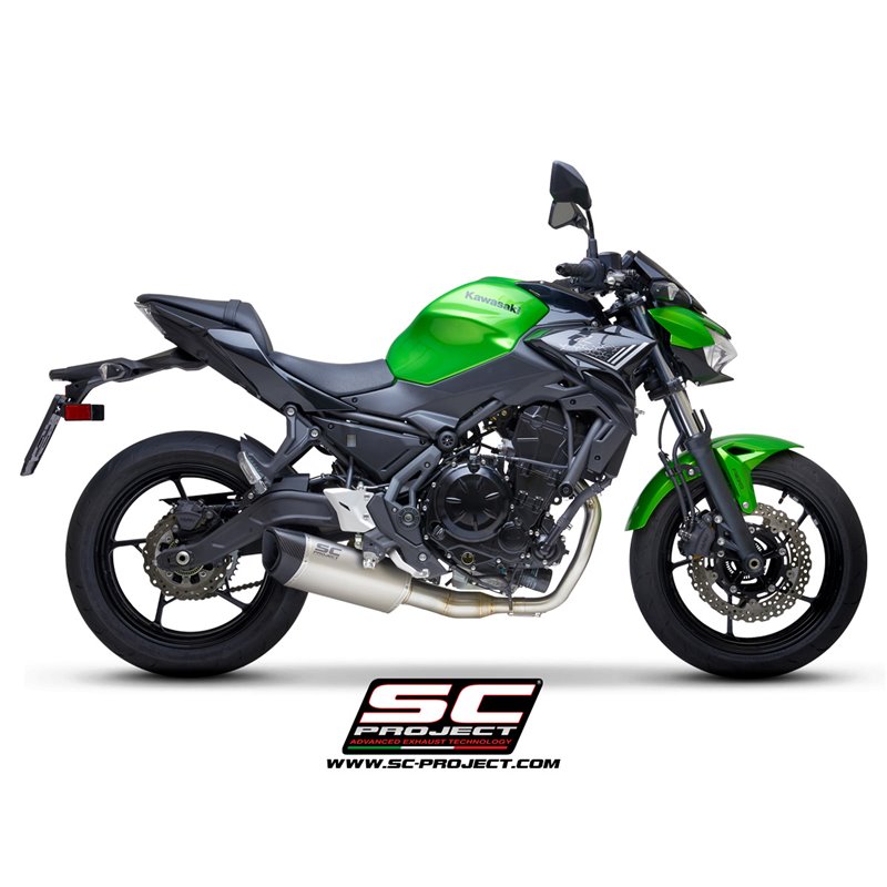 SC-Project Exhaust System 2-1 SC1-R GT | Silver | Kawasaki Z650
