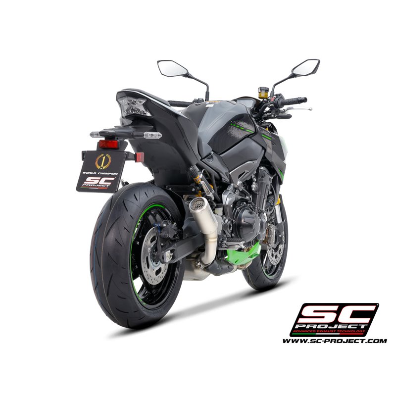 SC-Project Exhaust CR-T Mesh + Heat Shield | Silver | Kawasaki Z900