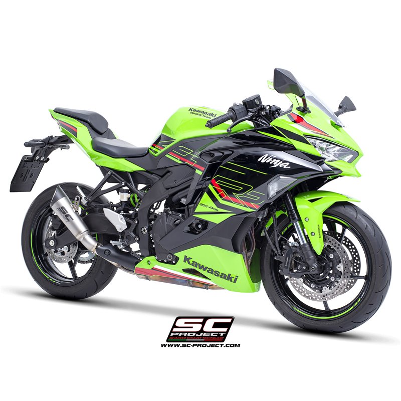 SC-Project Uitlaat S1 | Zilver | Kawasaki ZX-4R/ZX-4RR Ninja
