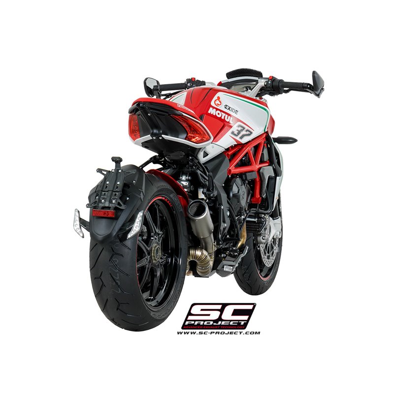 SC-Project Uitlaat CR-T | Zilver | MV Agusta 800 Dragster