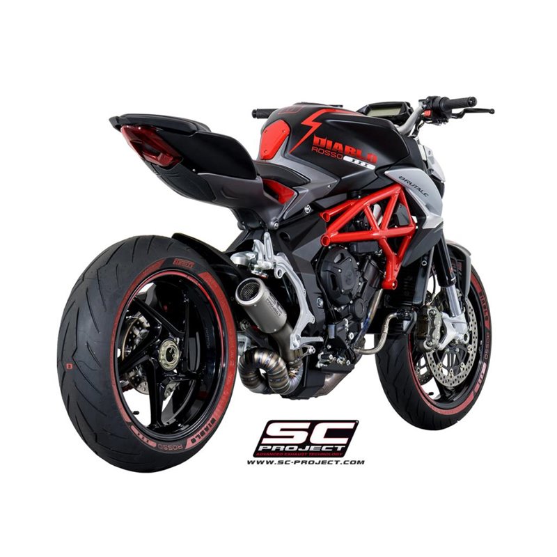 SC-Project Uitlaat CR-T | Zilver | MV Agusta 800 Rivale