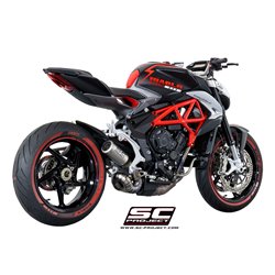 SC-Project Uitlaat CR-T | Zilver | MV Agusta 800 Rivale