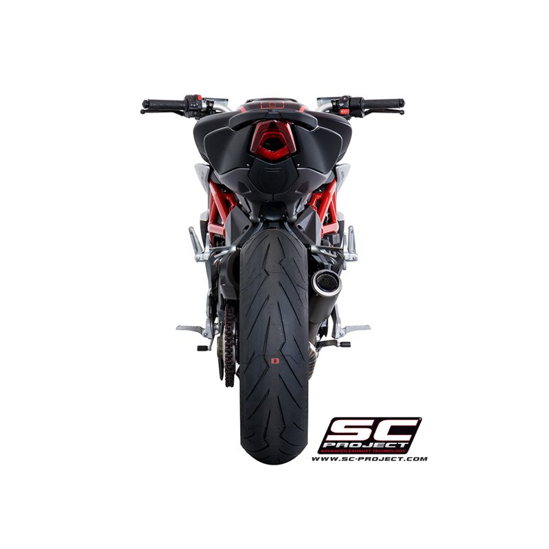 SC-Project Uitlaat CR-T | Zilver | MV Agusta 800 Rivale