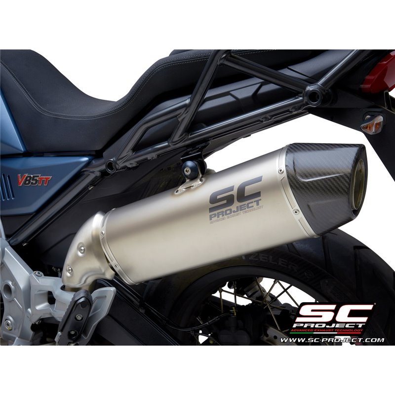 SC-Project Exhaust X-Plorer II GT | Silver | Moto Guzzi V85 TT