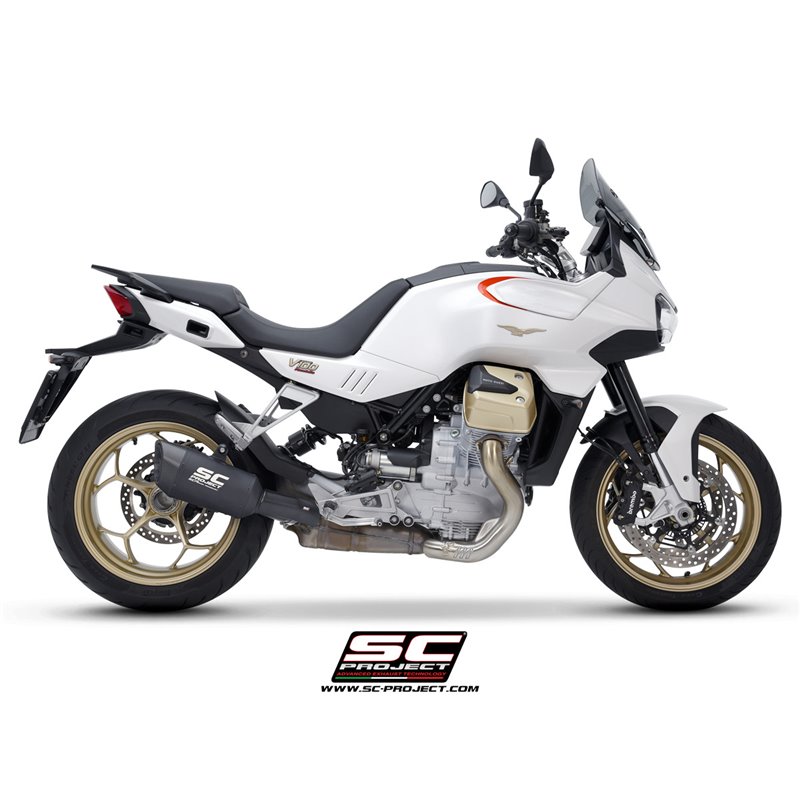 SC-Project Uitlaat SC1-R | Zwart | Moto Guzzi 1000 V100 Mandello