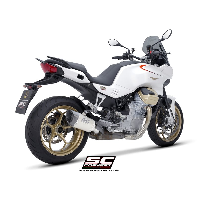 SC-Project Exhaust SC1-R | Silver | Moto Guzzi 1000 V100 Mandello