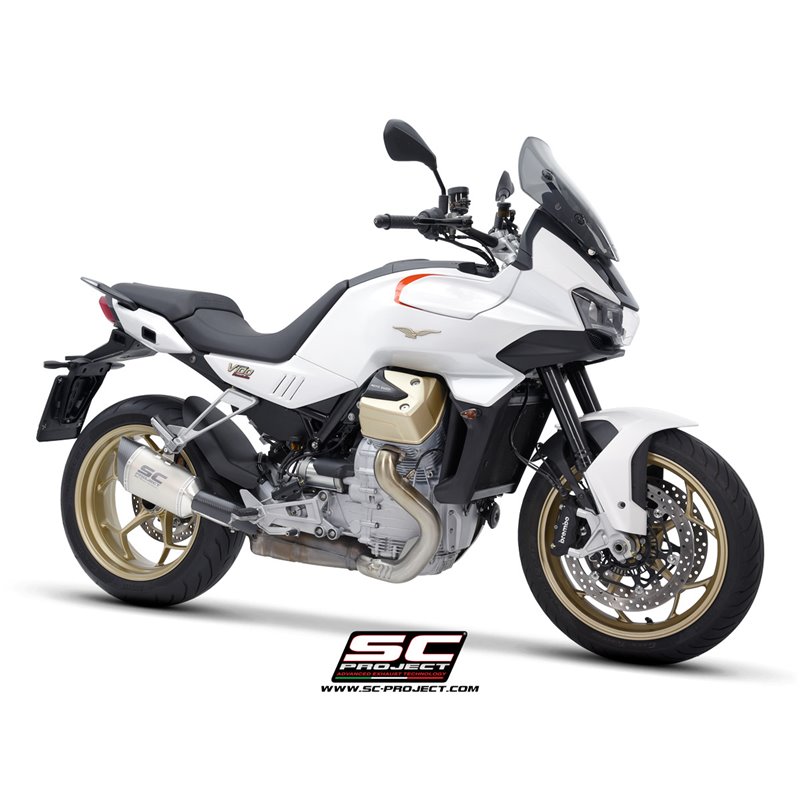 SC-Project Exhaust SC1-R | Silver | Moto Guzzi 1000 V100 Mandello