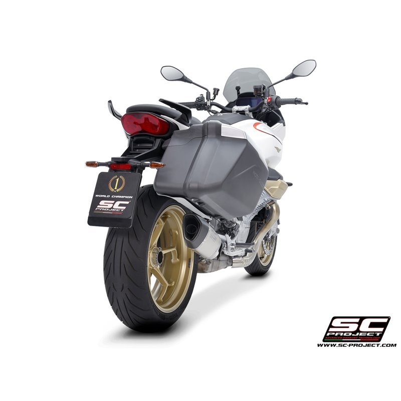 SC-Project Exhaust SC1-R | Silver | Moto Guzzi 1000 V100 Mandello