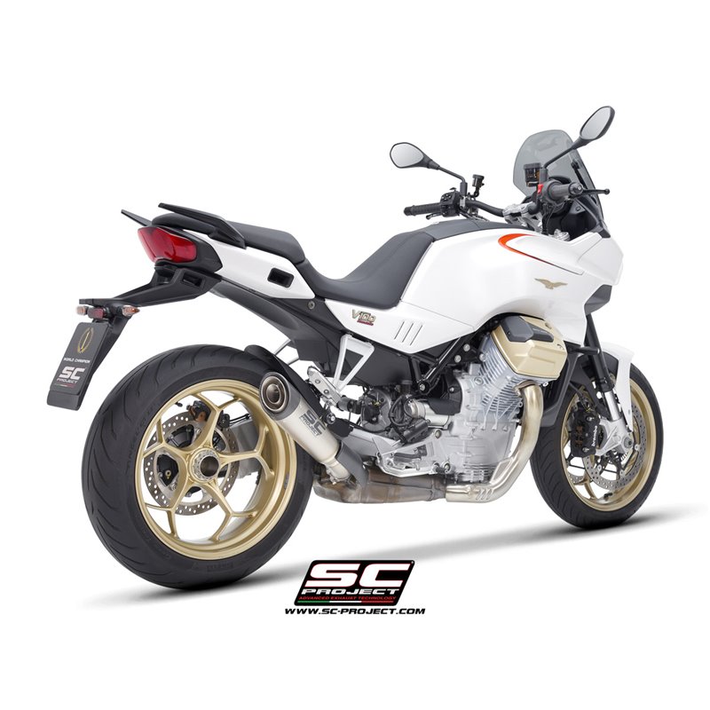 SC-Project Uitlaat S1 | Zilver | Moto Guzzi 1000 V100 Mandello