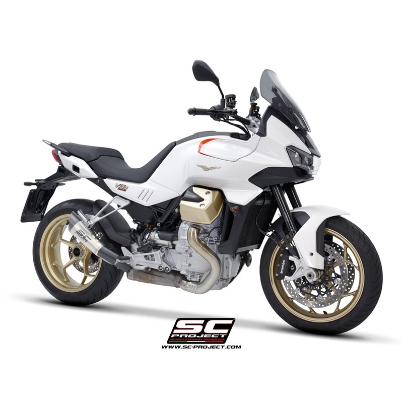 SC-Project Uitlaat S1 | Zilver | Moto Guzzi 1000 V100 Mandello