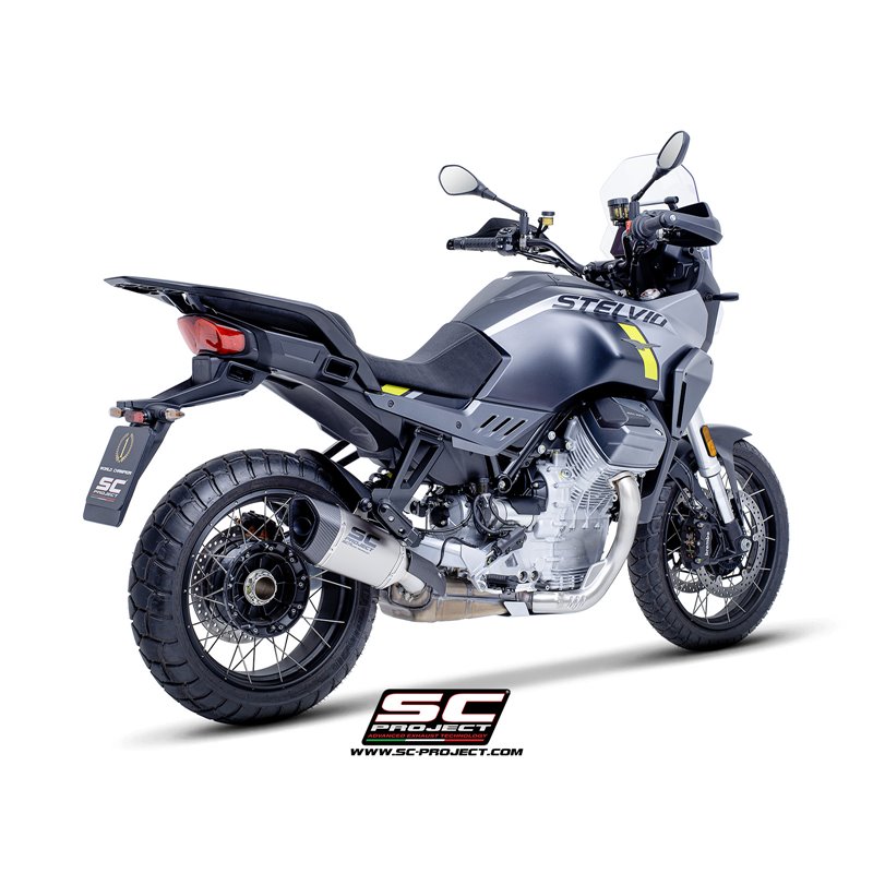 SC-Project Exhaust SC1-R | Silver | Moto Guzzi 1000 Stelvio