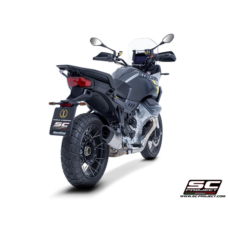 SC-Project Uitlaat SC1-R | Zilver | Moto Guzzi 1000 Stelvio