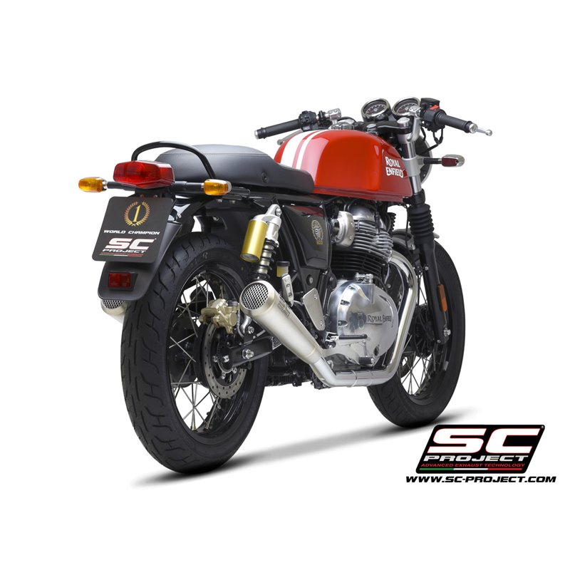 SC-Project Exhausts Conical 70s | Silver | Royal Enfield 650 Interceptor