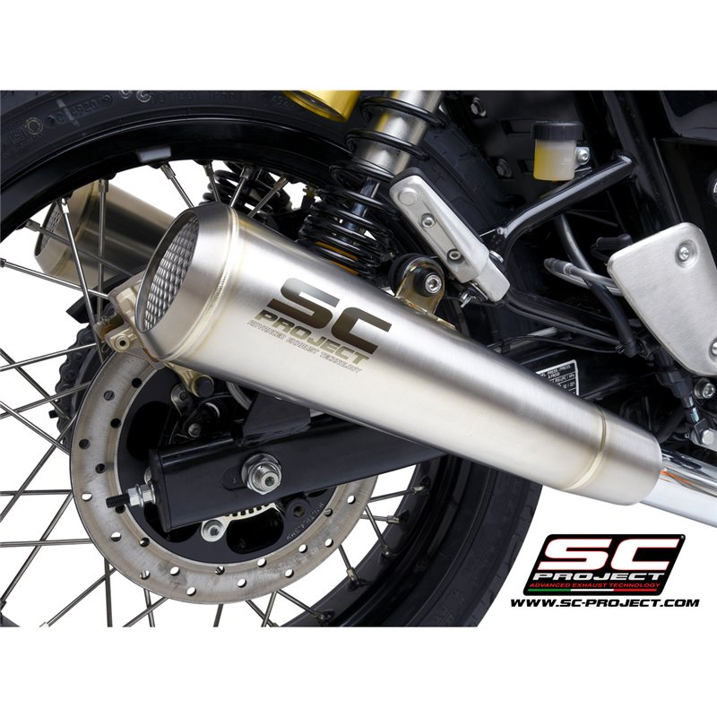 SC-Project Uitlaten Conical 70s | Zilver | Royal Enfield 650 Interceptor