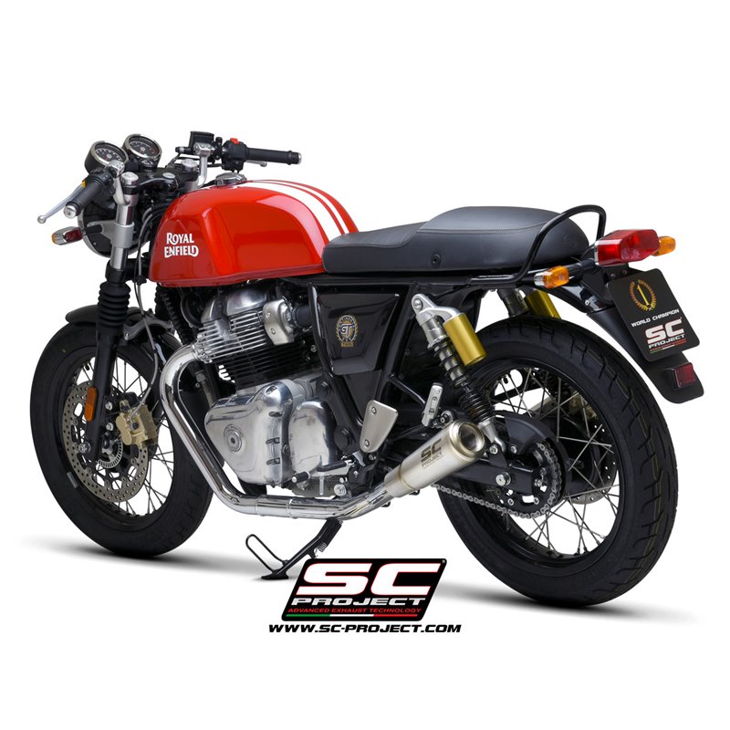 SC-Project Uitlaten S1-GP | Zilver | Royal Enfield 650 Interceptor