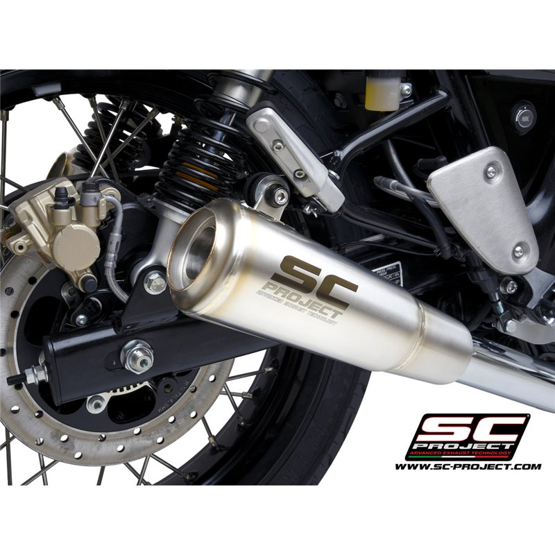 SC-Project Exhausts S1-GP | Silver | Royal Enfield 650 Interceptor