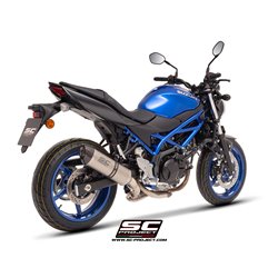 SC-Project Exhaust Oval | Silver | Suzuki SV650
