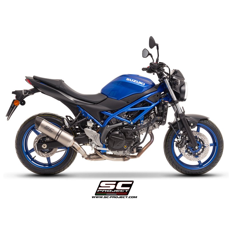 SC-Project Uitlaat Oval | Zilver | Suzuki SV650