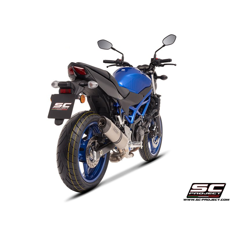 SC-Project Uitlaat Oval | Zilver | Suzuki SV650