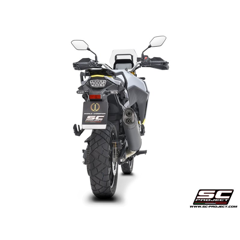 SC-Project Uitlaat Adventure | Zwart | Suzuki 800 V-Strom
