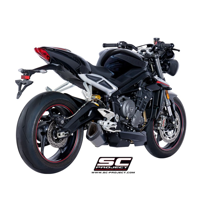 SC-Project Exhaust SC1-R | Black | Triumph 765 Street Triple