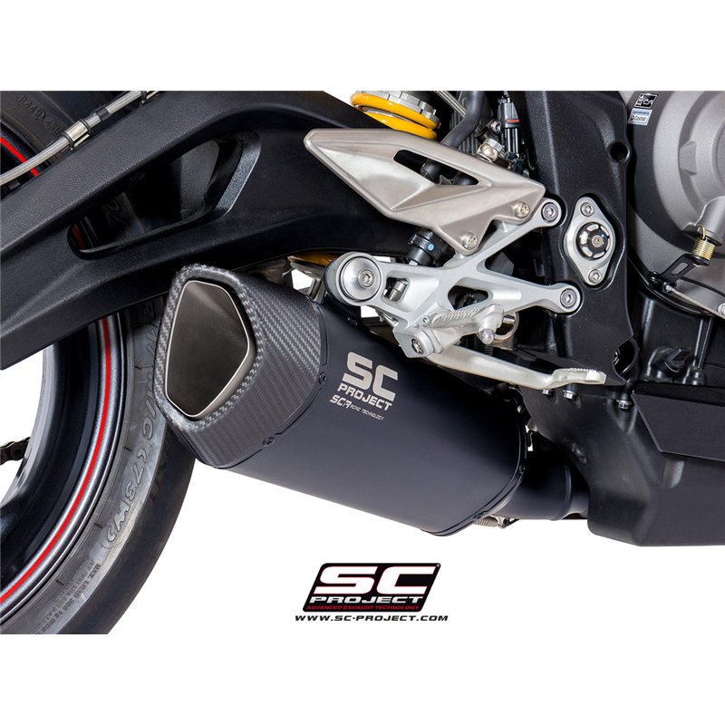 SC-Project Exhaust SC1-R | Black | Triumph 765 Street Triple
