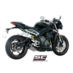 SC-Project Exhaust SC1-R | Silver | Triumph 765 Street Triple