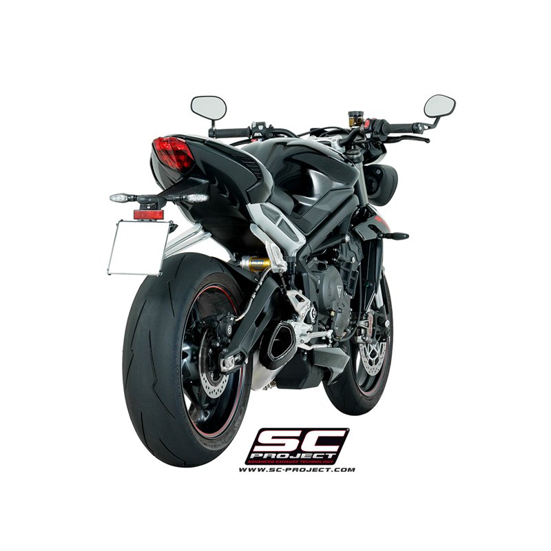 SC-Project Exhaust SC1-R | Silver | Triumph 765 Street Triple