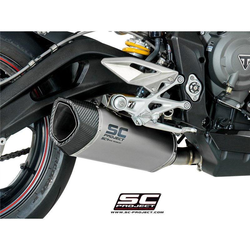 SC-Project Exhaust SC1-R | Silver | Triumph 765 Street Triple