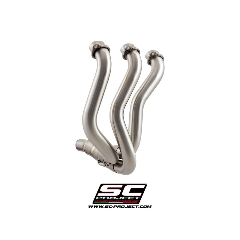 SC-Project Exhaust headers 3-1 SC/OEM | Silver | Triumph 765 Street Triple