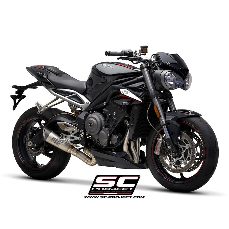 SC-Project Exhaust headers 3-1 SC/OEM | Silver | Triumph 765 Street Triple
